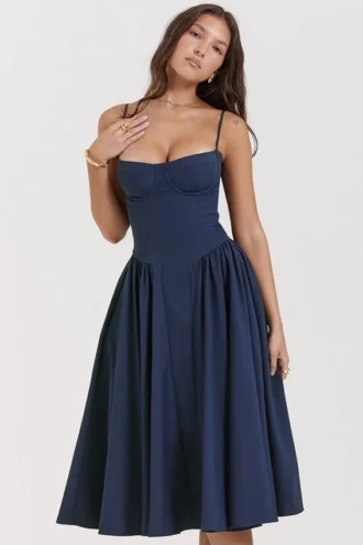 Abito Estivo a corpetto Samaria French Navy