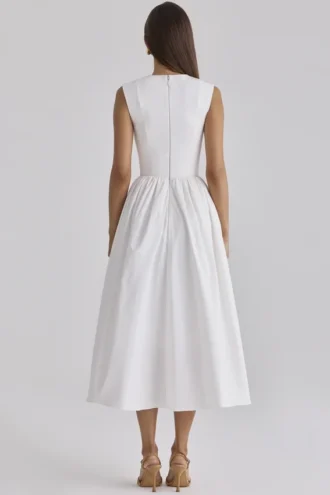 Abito estivo Emmy in cotone bianco