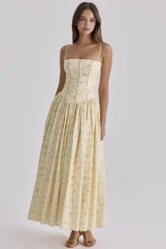 Abito estivo in cotone con stampa floreale Ysabella Lemon