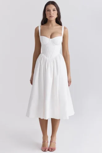 Abito estivo midi con corpetto a corsetto Kelly