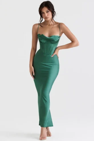 Abito lungo a corsetto Charmaine Forest