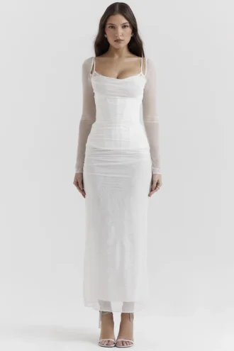 Abito lungo bianco Katarina