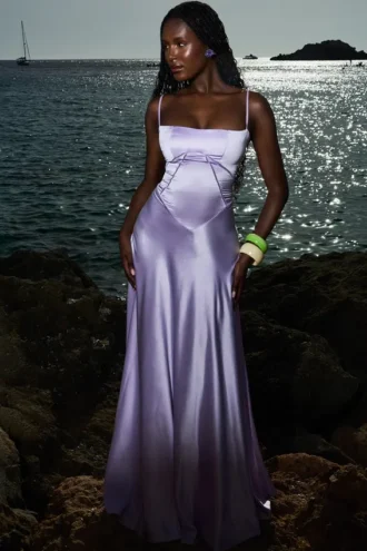 Abito lungo con lacci Anabella Orchid
