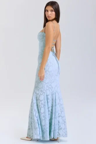 Abito lungo con lacci sul retro Joan Bluebell