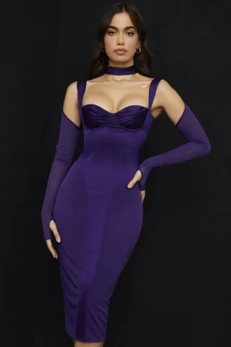 Abito midi a corsetto Talika Grape