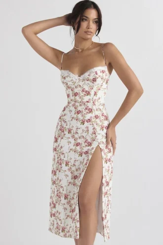 Abito midi con corsetto e stampa Charlotte Rose per Abiti Estivi