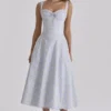 Abito midi con stampa floreale “Rosalee Blue Wildflower”