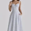 Abito midi con stampa floreale “Rosalee Blue Wildflower”