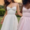 Abito midi in tulle bianco Mademoiselle