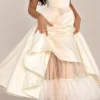 Abito midi in tulle bianco Mademoiselle