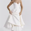 Abito midi in tulle bianco Mademoiselle