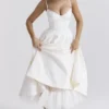 Abito midi in tulle bianco Mademoiselle