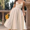 Abito midi in tulle bianco Mademoiselle