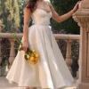 Abito midi in tulle bianco Mademoiselle