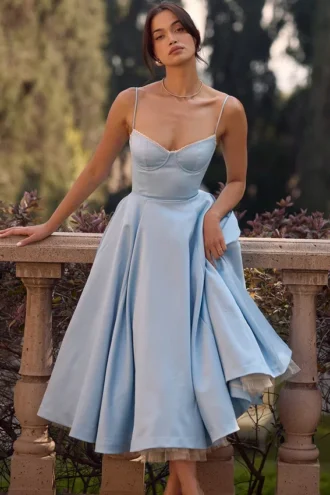 Abito midi in tulle blu Mademoiselle Cinderella
