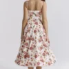 Abito midi in tulle con stampa di rose italiane Mademoiselle