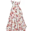 Abito midi in tulle con stampa di rose italiane Mademoiselle