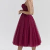 Abito midi in tulle Countess Cabernet
