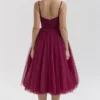 Abito midi in tulle Countess Cabernet