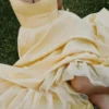 Abito midi in tulle di raso giallo Mademoiselle Sunshine