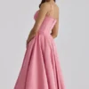 Abito midi in tulle di raso Mademoiselle Raspberry