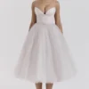 Abito midi in tulle French Dove “Countess”