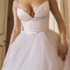 Abito midi in tulle French Dove “Countess”