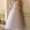 Abito midi in tulle French Dove “Countess”