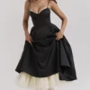 Abito midi in tulle nero “Mademoiselle”
