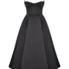 Abito midi in tulle nero “Mademoiselle”