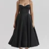 Abito midi in tulle nero “Mademoiselle”