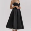Abito midi in tulle nero “Mademoiselle”