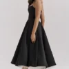 Abito midi in tulle nero “Mademoiselle”