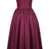 Abito midi in tulle satinato bordeaux Coco