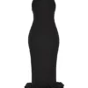 Abito midi nero con peplo Juniper