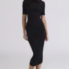 Abito midi nero semi-trasparente “Sorrel”