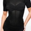 Abito midi nero semi-trasparente “Sorrel”