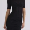 Abito midi nero semi-trasparente “Sorrel”
