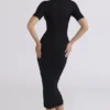 Abito midi nero semi-trasparente “Sorrel”