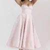 Abito midi rosa ballerina Mademoiselle