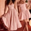 Abito midi rosa ballerina Mademoiselle