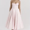 Abito midi rosa ballerina Mademoiselle