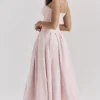 Abito midi rosa senza spalline Lady Ballerina