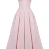 Abito midi rosa senza spalline Lady Ballerina