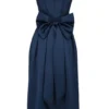Abito midi senza spalline con fiocchi staccabili Bellina blu notte