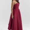 Abito midi senza spalline con fiocco staccabile Pandora Berry