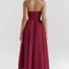 Abito midi senza spalline con fiocco staccabile Pandora Berry