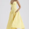 Abito midi senza spalline in tulle Lady Sunshine