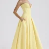 Abito midi senza spalline in tulle Lady Sunshine