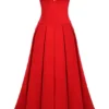 Abito midi senza spalline Lady Scarlet